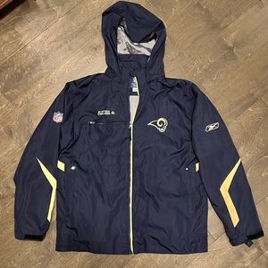 Reebok On Field STL Rams rain jacket. Size M